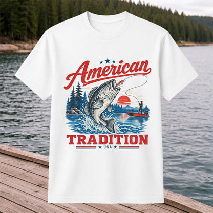 American Tradition Bass Fishing Graphic T-Shirt