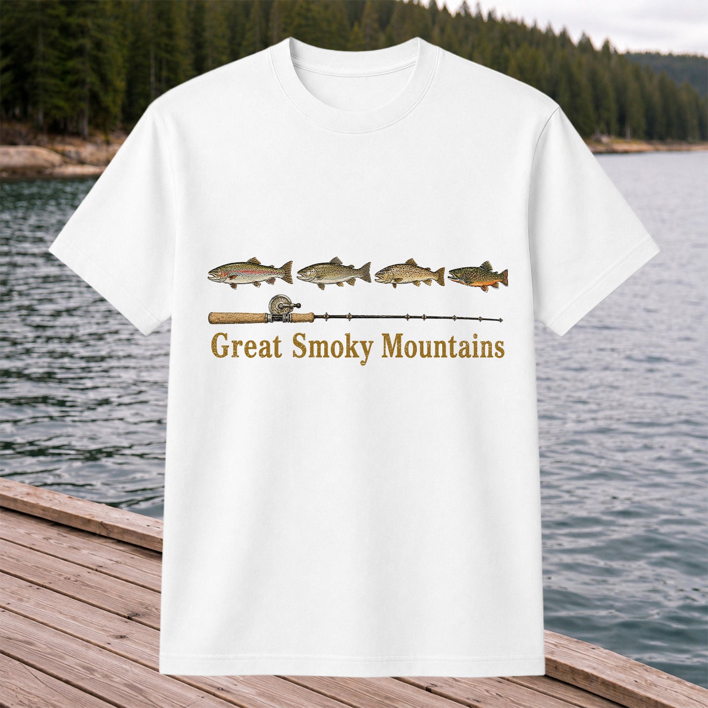 Great Smoky Mountains Trout Fishing T-Shirt