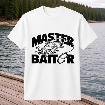 Master Baiter Funny Trout and Fishing Hook T-Shirt