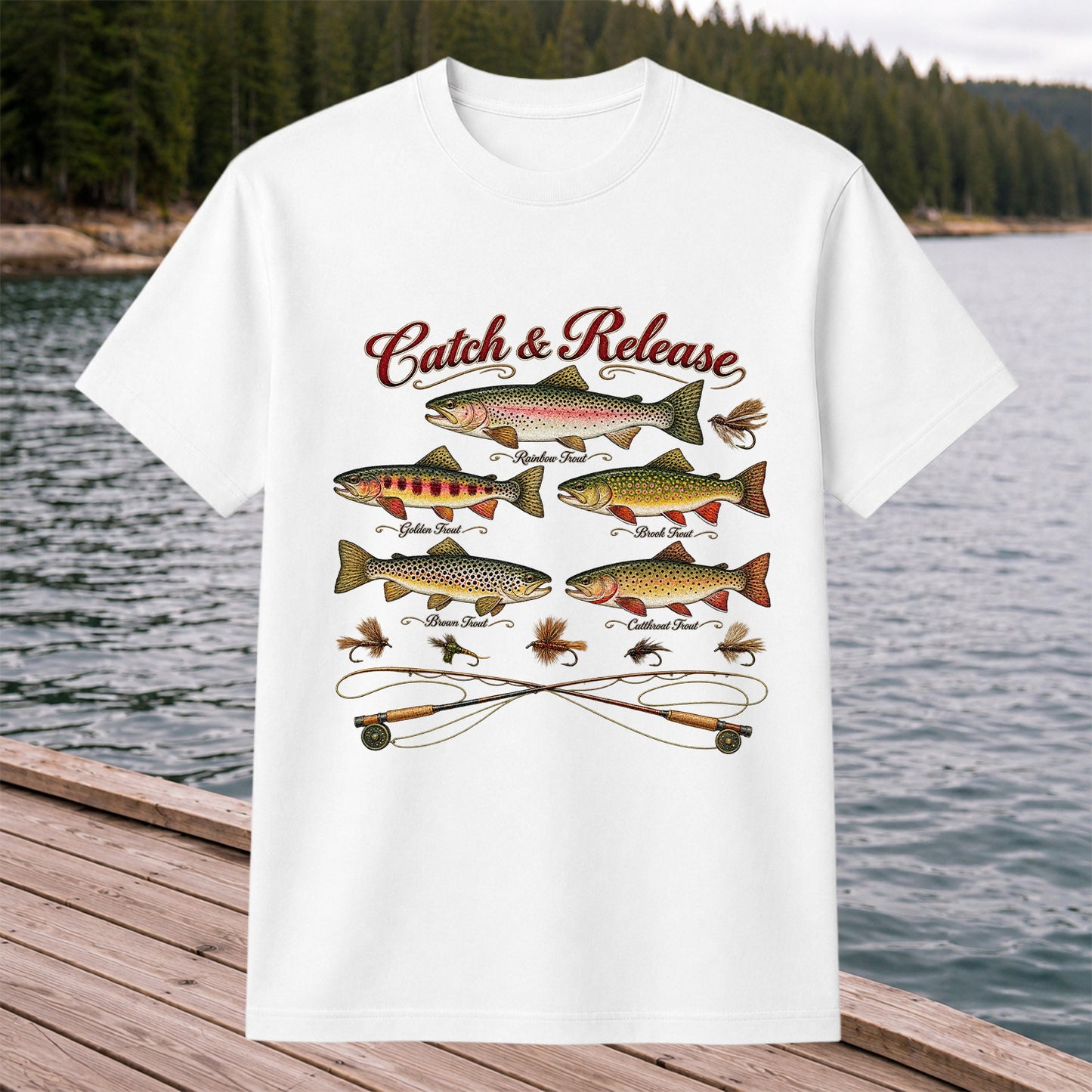 Catch & Release Trout Species Fly Fishing Graphic T-Shirt