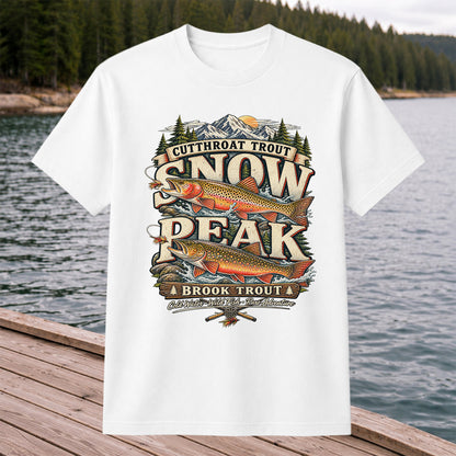 Cutthroat Trout Snow Peak Brook Trout Fishing Graphic T-Shirt