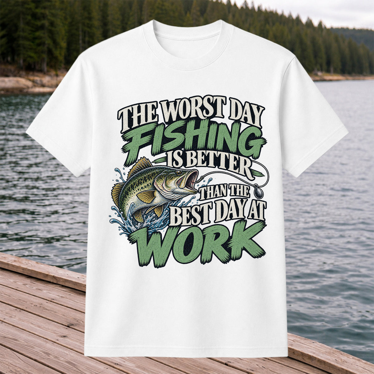 Largemouth Bass Fishing Humor Graphic T-Shirt