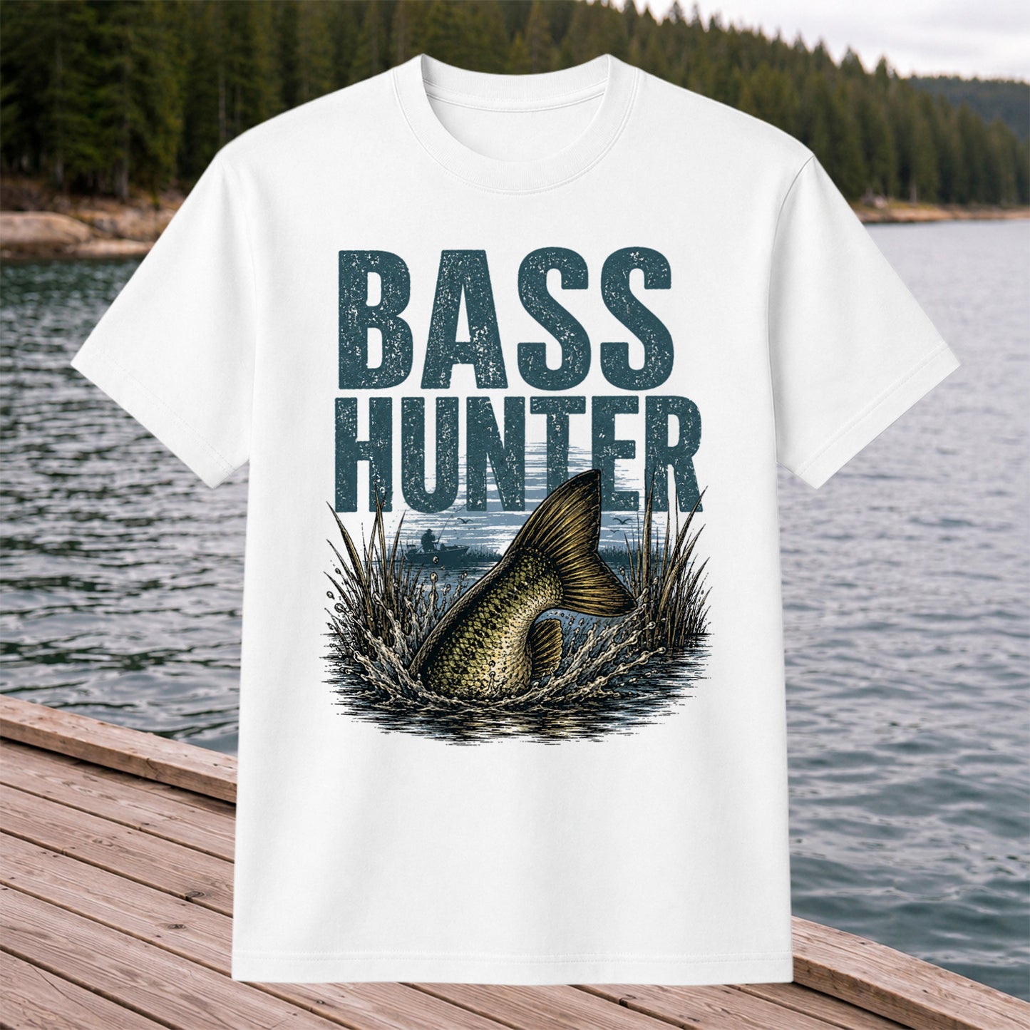 Bass Hunter Fishing T Shirt