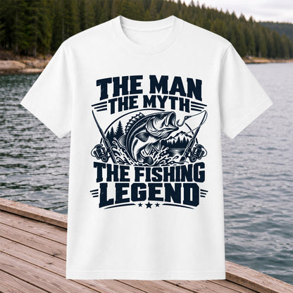 The Man The Myth The Fishing Legend Bass Graphic T-Shirt