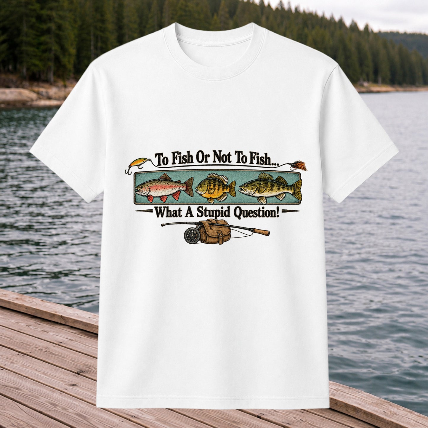 To Fish or Not to Fish What a Stupid Question Funny Fishing T-Shirt