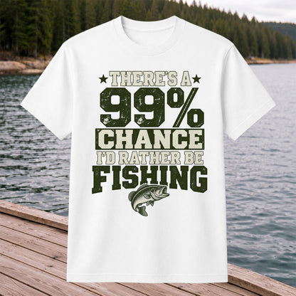 Ninety Nine Percent Fishing Graphic T-Shirt