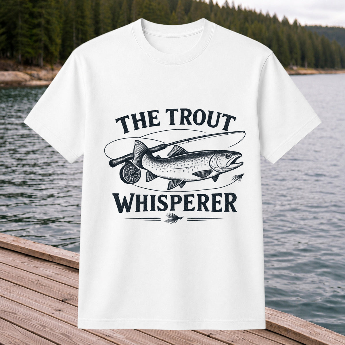 The Trout Whisperer Fly Fishing Graphic T-Shirt