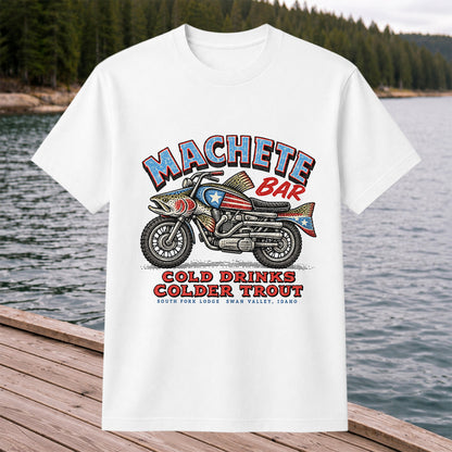 Machete Bar Cold Drinks Colder Trout Fishing T-Shirt