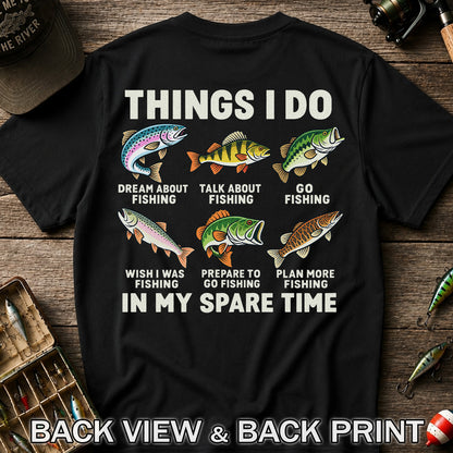 Colorful Fish Fishing Hobby Graphic T-Shirt | Back Print