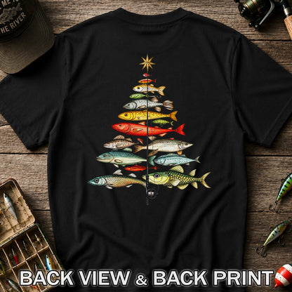 Vintage Fish Collection Fishing Rod Graphic T-Shirt | Back Print