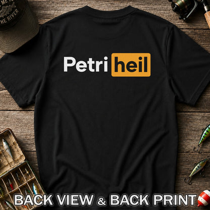 Petri Heil Fishing Logo Graphic T-Shirt | Back Print