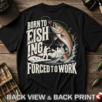 Born to Fish Trout Fishing Graphic T-Shirt | Back Print
