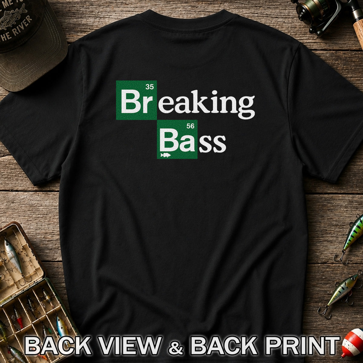 Bass Fishing Graphic T-Shirt | Back Print