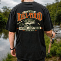 Retired Bass Fishing No Work Graphic T-Shirt | Back Print