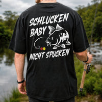 Schlucken Baby Nicht Spucken Funny Bass Fishing T-Shirt | Back Print