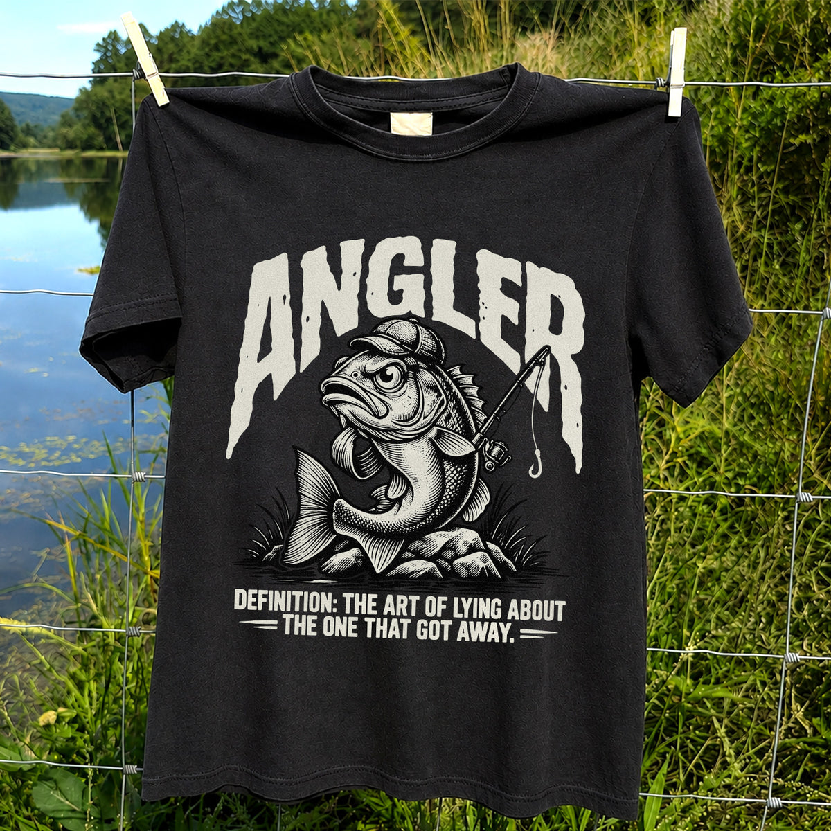 Angler Bass Fishing The One That Got Away Graphic T-Shirt