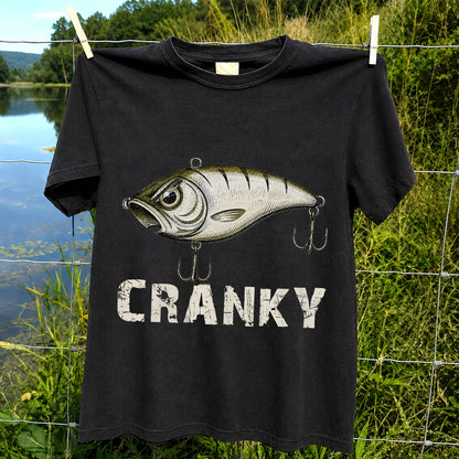Cranky Vintage Crankbait Fishing Lure Graphic T-Shirt