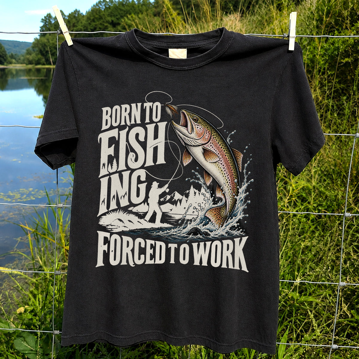 Born to Fish Trout Fishing Graphic T-Shirt