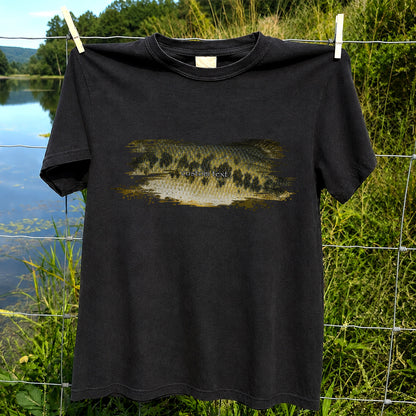 Custom Text Bass Fishing Graphic T-Shirt