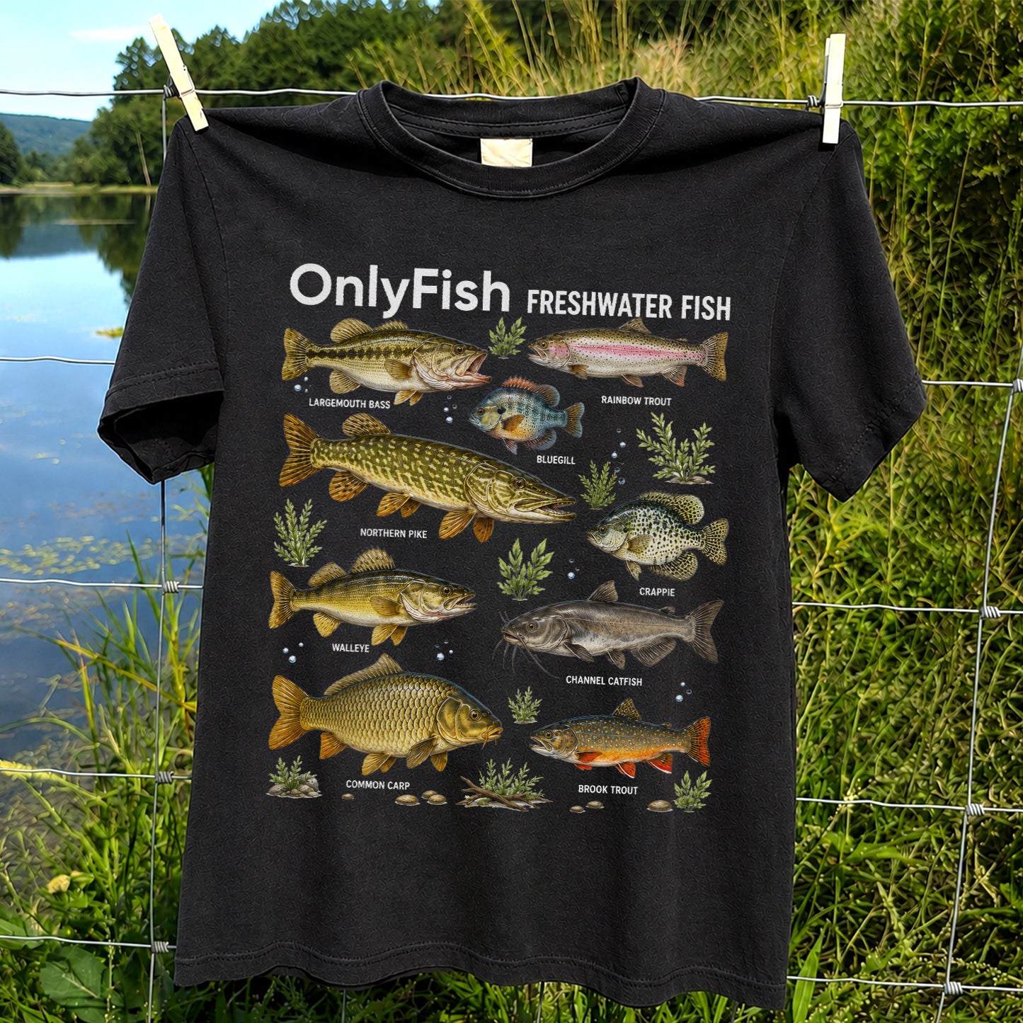 OnlyFish Freshwater Fish Species Shirt