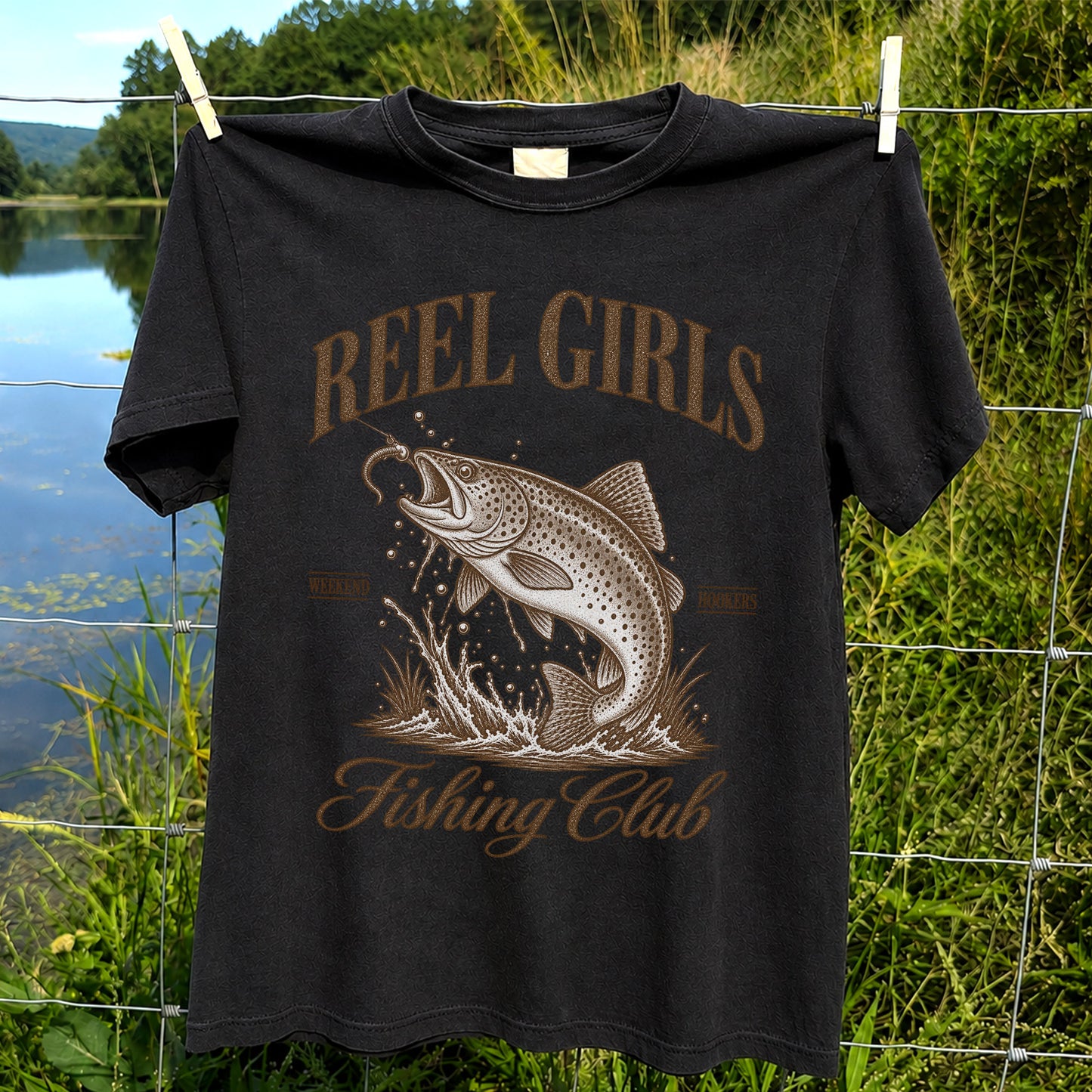 Reel Girls Weekend Hookers Fishing Club Trout T-Shirt