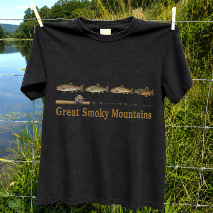 Great Smoky Mountains Trout Fishing T-Shirt
