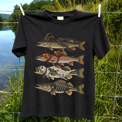Halloween Costume Fish Freshwater Fishing Graphic T-Shirt