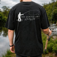The Gentle Art of Fooling Fish Vintage Fishing Graphic T-Shirt | Back Print