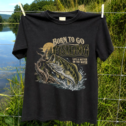 Born to Go Fishing Largemouth Bass Graphic T-Shirt