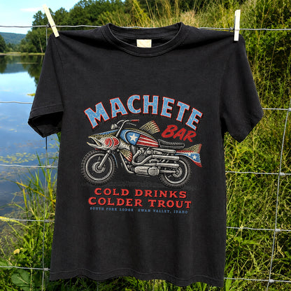 Machete Bar Cold Drinks Colder Trout Fishing T-Shirt