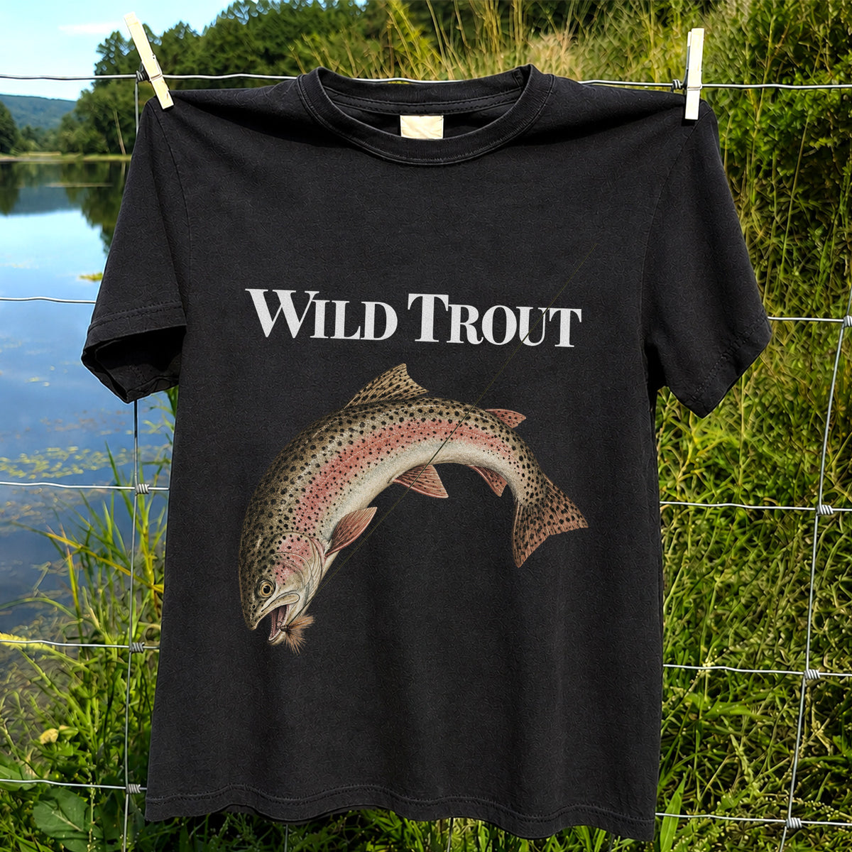 Wild Trout Rainbow Trout Fishing Graphic T-Shirt
