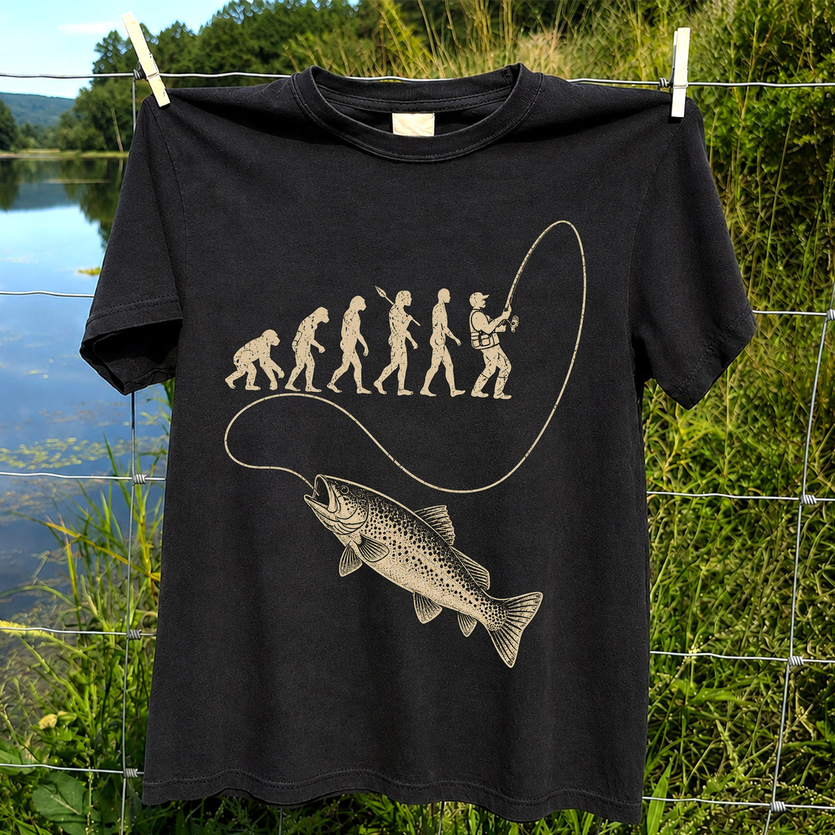 Angler Evolution Bass Fishing Graphic T-Shirt