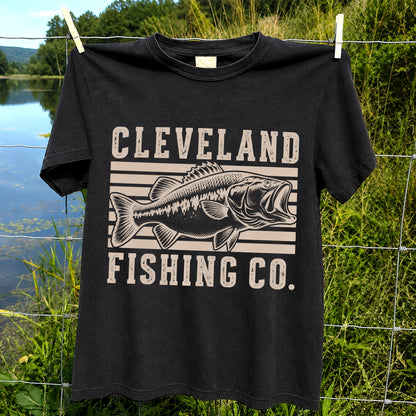 Cleveland Fishing Co Bass Fishing Graphic T-Shirt