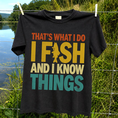 That's What I Do I Fish and I Know Things Funny Fishing Tee