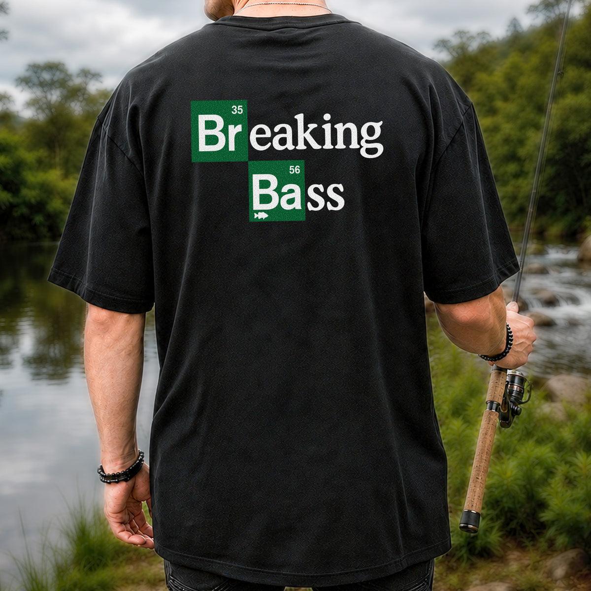 Bass Fishing Graphic T-Shirt | Back Print