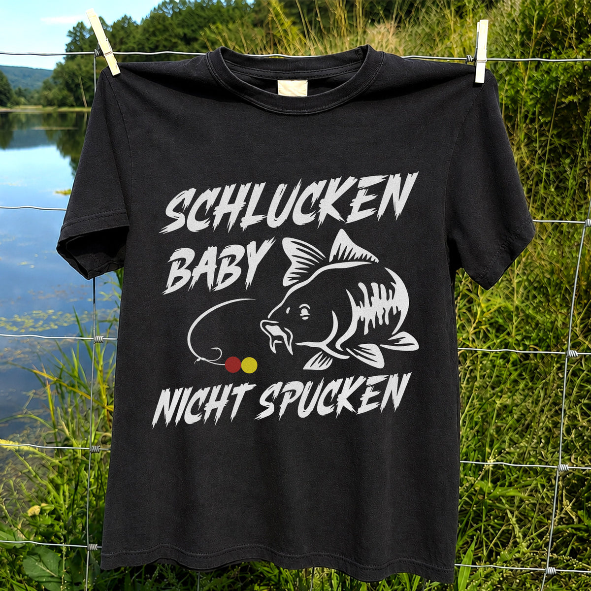 Schlucken Baby Nicht Spucken Funny Bass Fishing T-Shirt