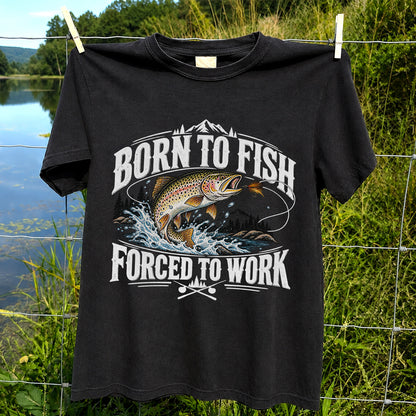 Brown Trout Mountain Lake Fishing Graphic T-Shirt