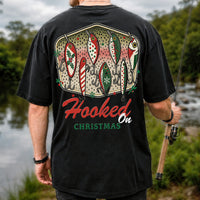 Christmas Fishing Lures Graphic T-Shirt | Back Print