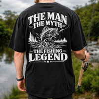 The Man The Myth The Fishing Legend T-Shirt | Back Print