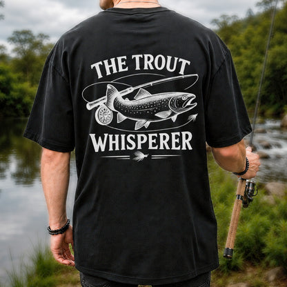 The Trout Whisperer Fly Fishing Graphic T-Shirt | Back Print