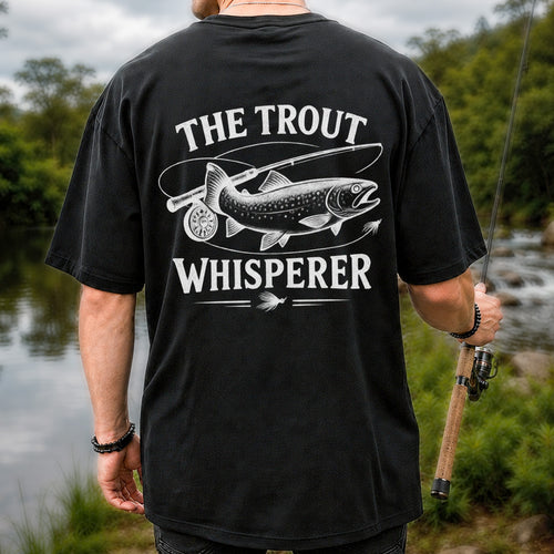 The Trout Whisperer Fly Fishing Graphic T-Shirt | Back Print