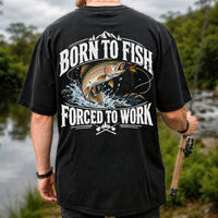 Brown Trout Mountain Lake Fishing Graphic T-Shirt | Back Print