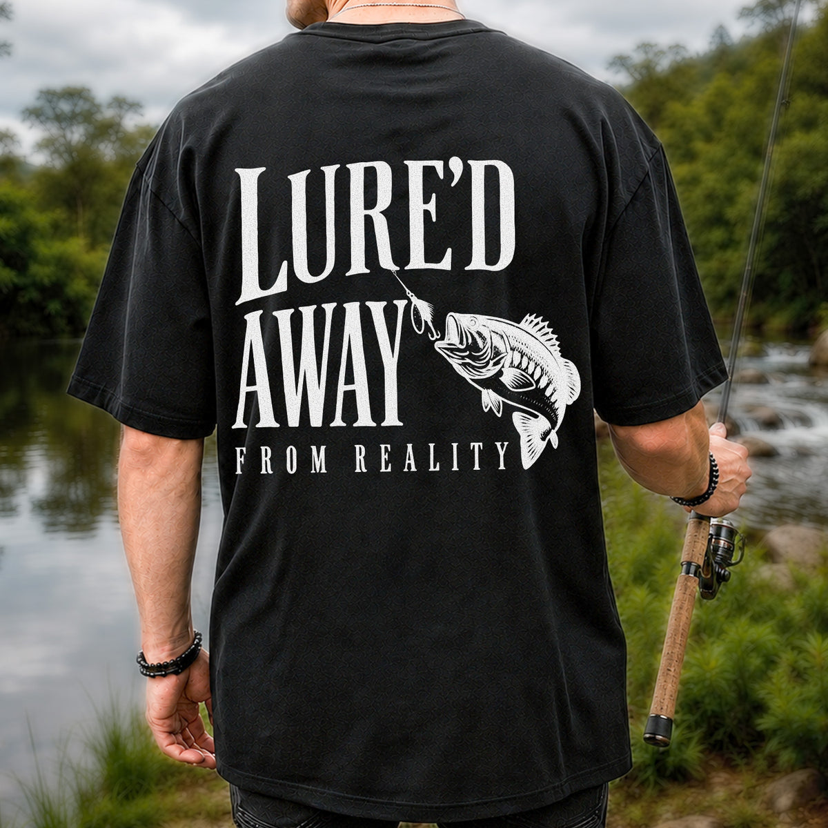 Largemouth Bass Fishing Lure Graphic T-Shirt | Back Print