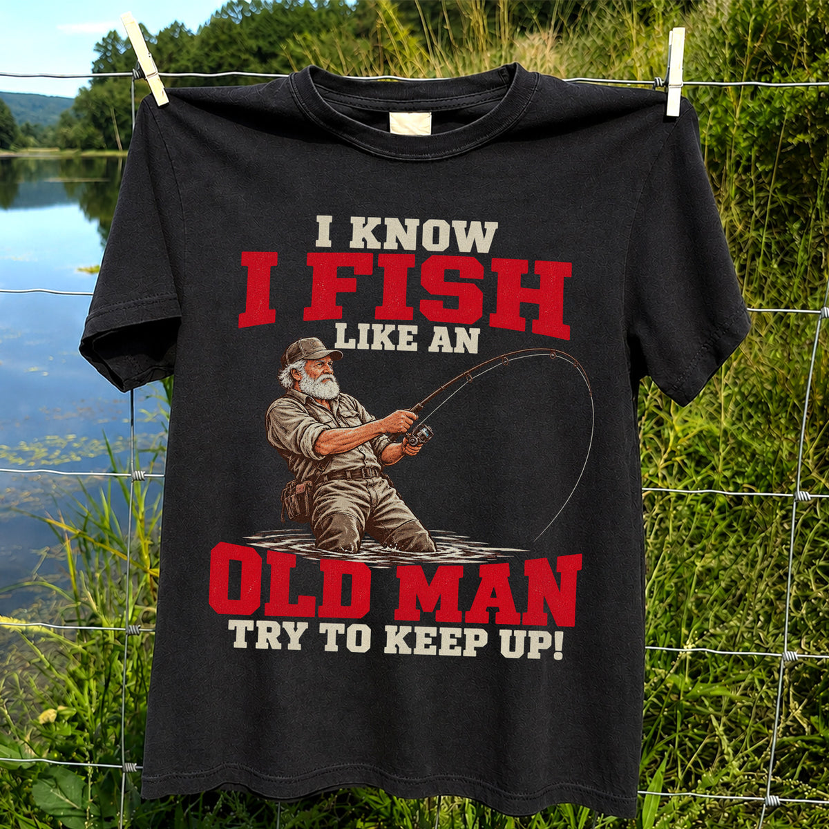 Vintage Angler Fly Fishing Graphic T-Shirt