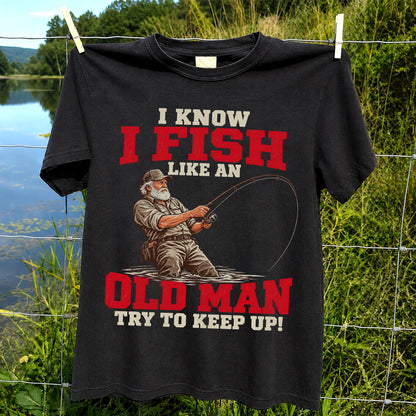 Vintage Angler Fly Fishing Graphic T-Shirt