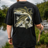 Vintage Bass Fishing Graphic T-Shirt | Back Print