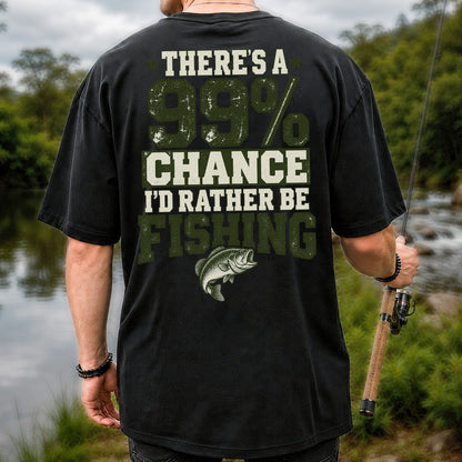 Ninety Nine Percent Fishing Graphic T-Shirt | Back Print