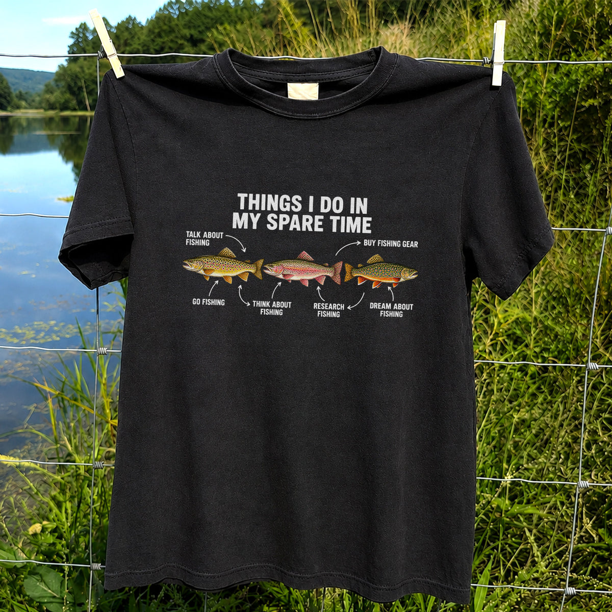 Things I Do in My Spare Time Trout Fishing T-Shirt