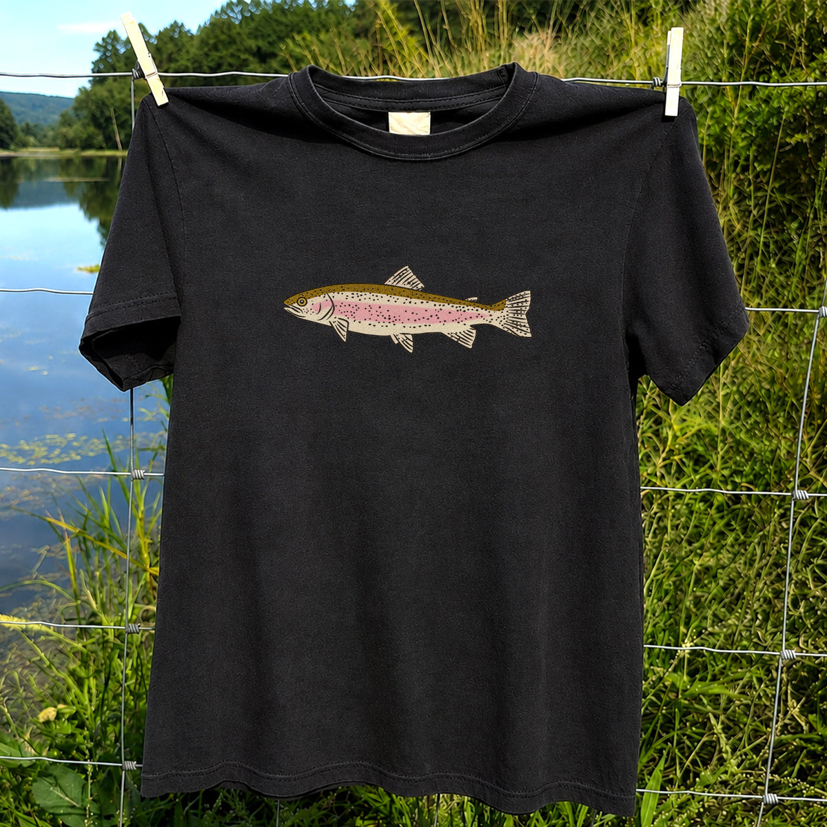 Rainbow Trout Freshwater Fishing Graphic T-Shirt