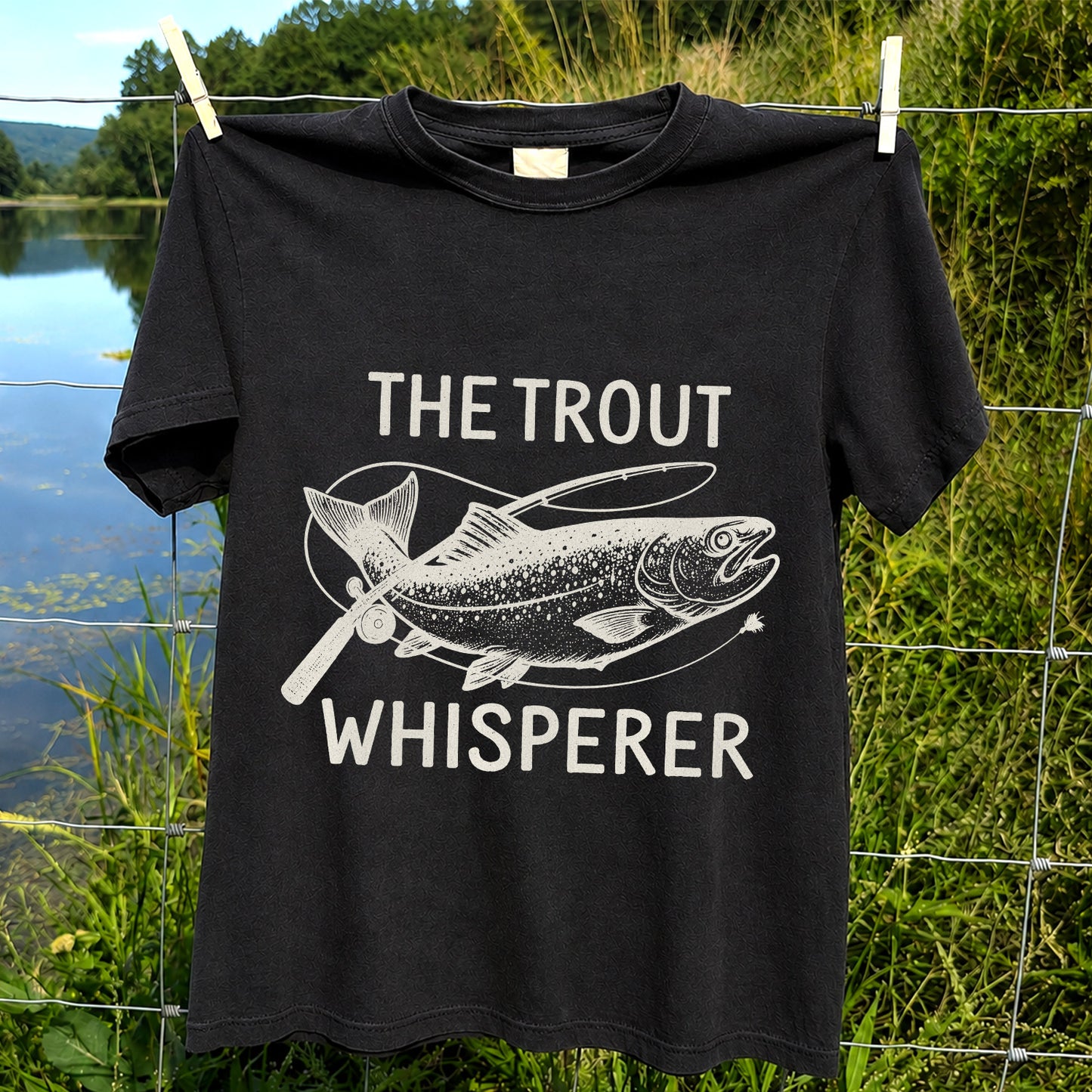 The Trout Whisperer Vintage Trout Fishing T-Shirt